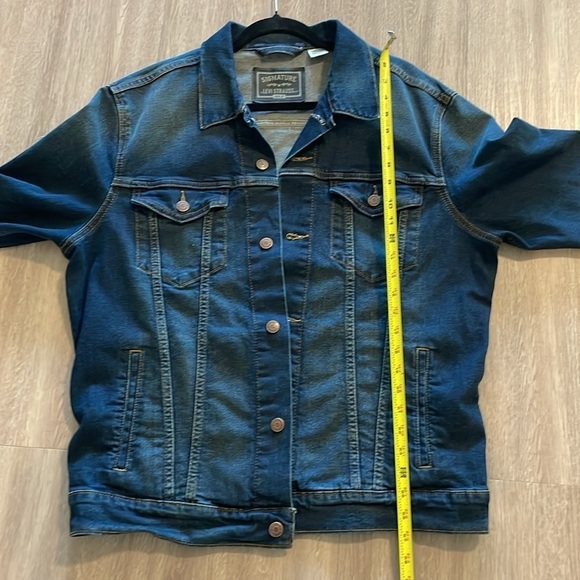 Levi’s Strauss Gold Men’s Jacket Medium Causal Cotton Blue Distressed Preppy - Picture 16 of 17